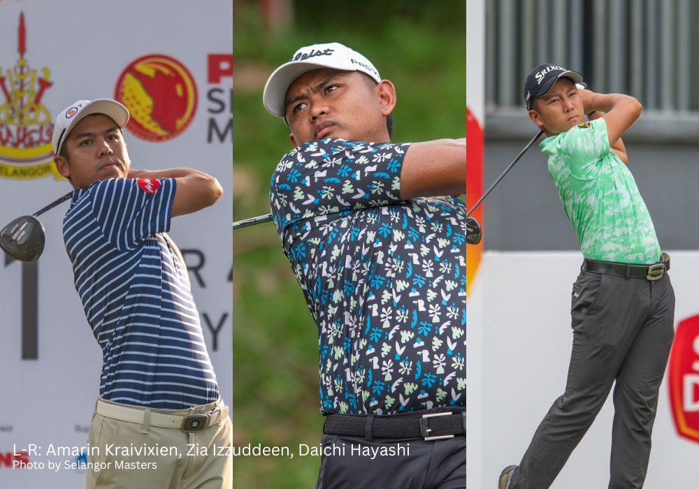 Malaysia’s Zia Izzuddeen, Japanese amateur Daichi Hayashi and Thailand’s Amarin Kraivixien share first round clubhouse lead at PKNS Selangor Masters