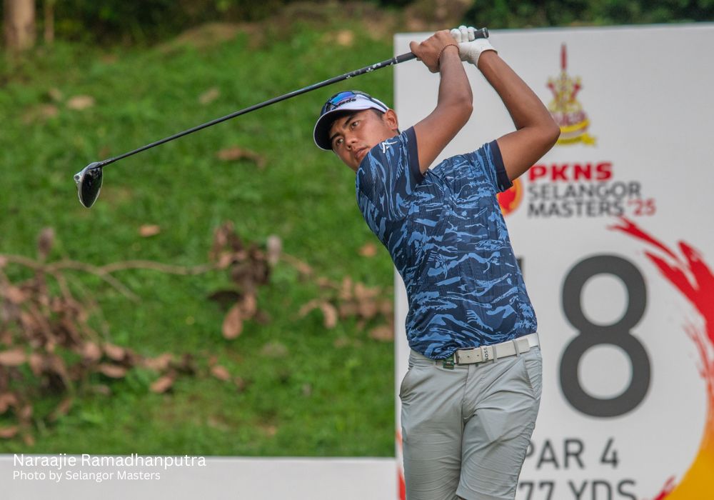 Indonesia’s Naraajie Ramadhanputra fires stunning 63 to take halfway lead at PKNS Selangor Masters