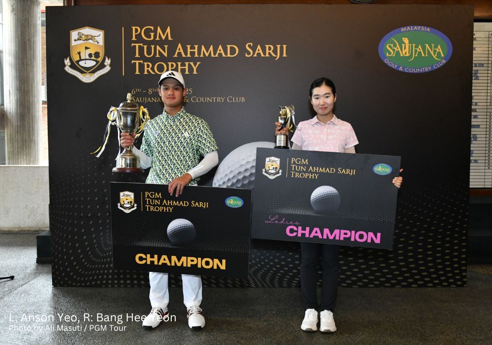 Amateur Anson Yeo and ladies professional Bang Hee Yeon seal victories at PGM Tun Ahmad Sarji Trophy