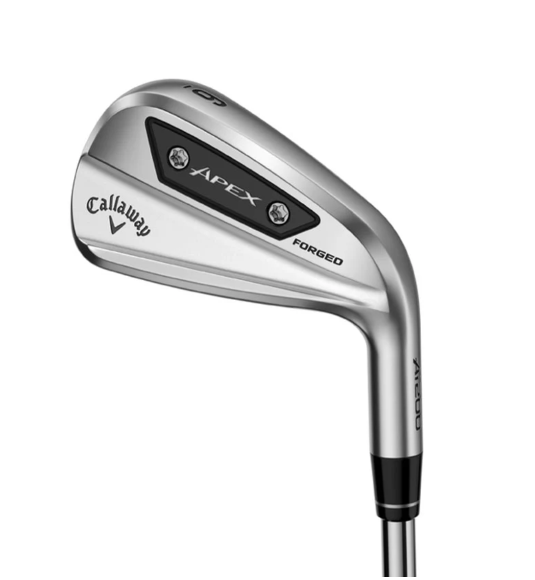Callaway Apex Ai200 forged iron club head close-up on a white background