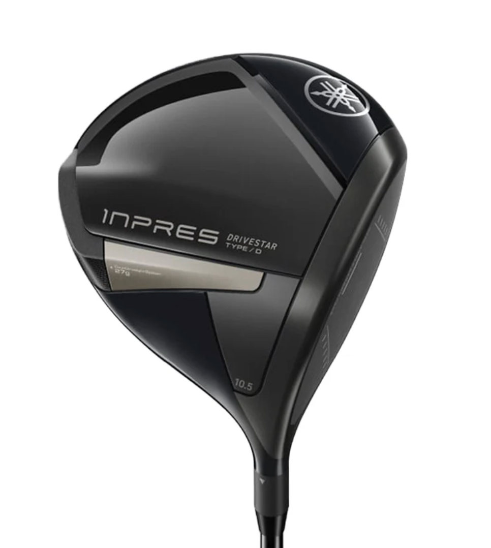Yamaha inpres DRIVESTAR TYPE/D 10.5 degree golf driver club head on a white background