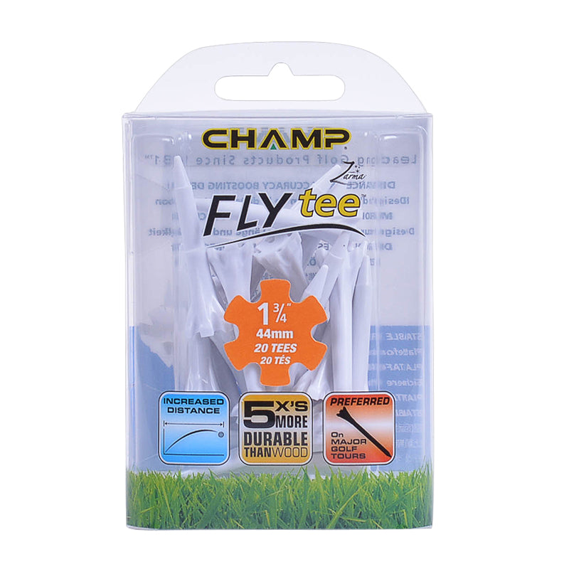 CHAMP 1 3/4 Inch White Fly Tee - 20Pcs