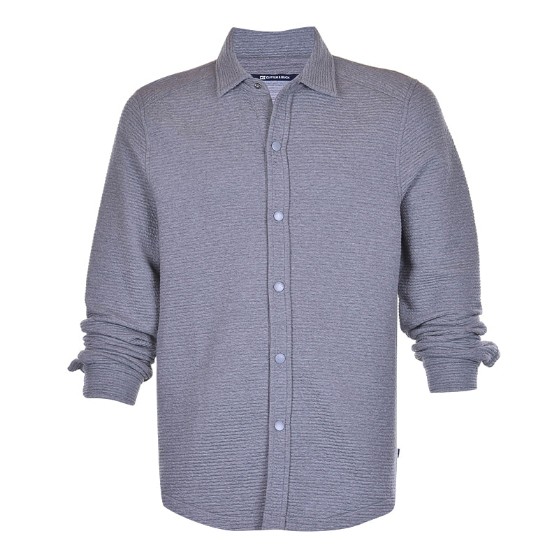 CUTTER & BUCK Knit Coastal Shirt Men's Jacket (Polished Heather)