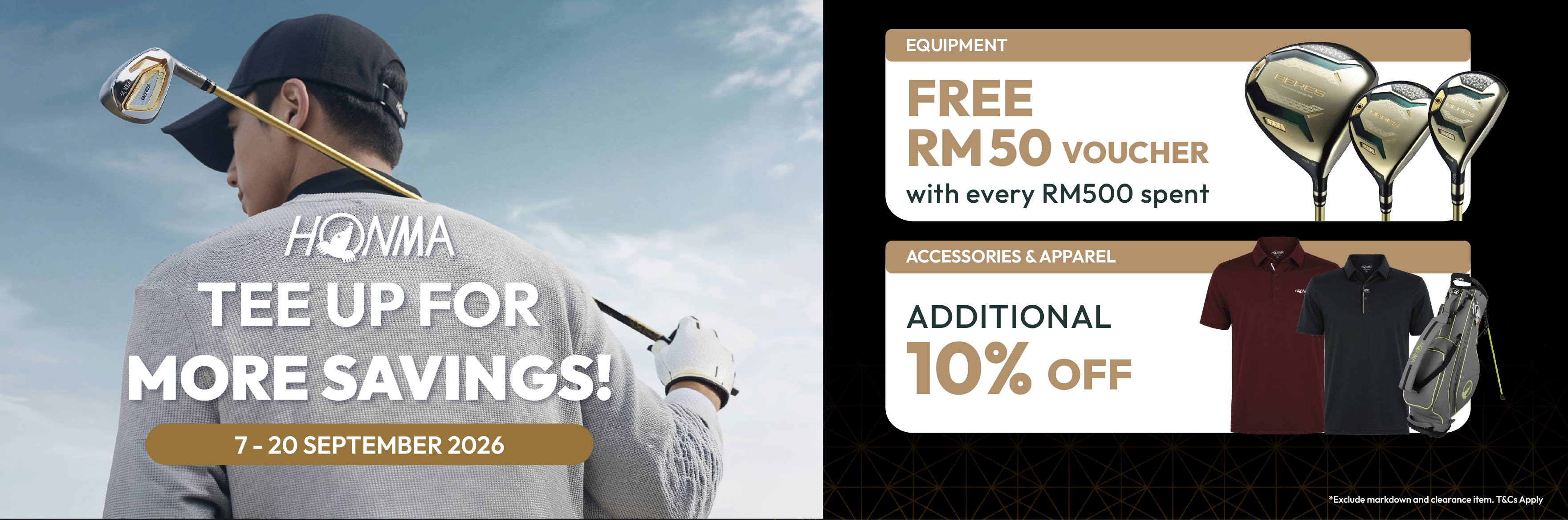 Honma Promo at MST GOLF from 7-20 September 2026