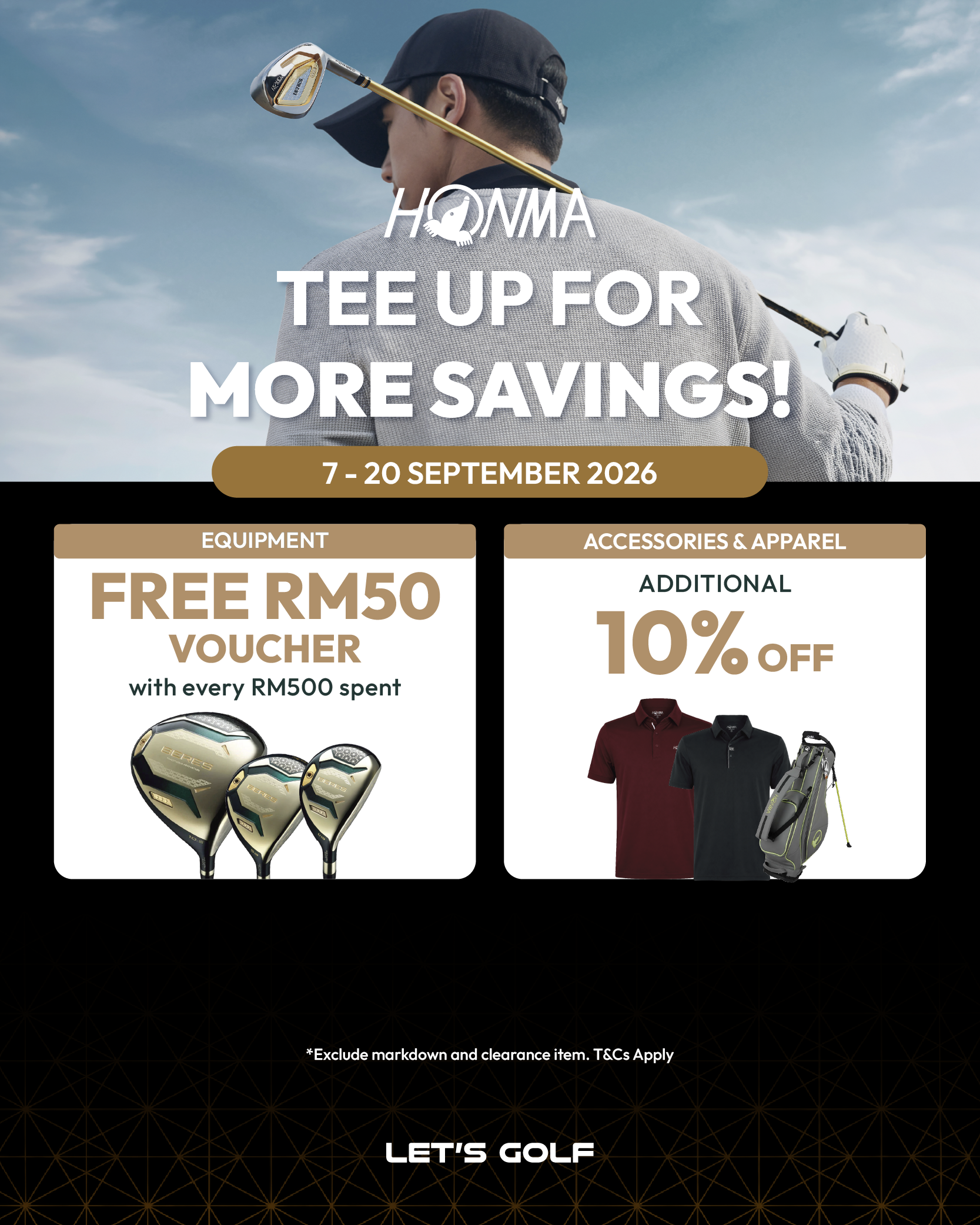 Honma Promo at MST GOLF from 7-20 September 2026