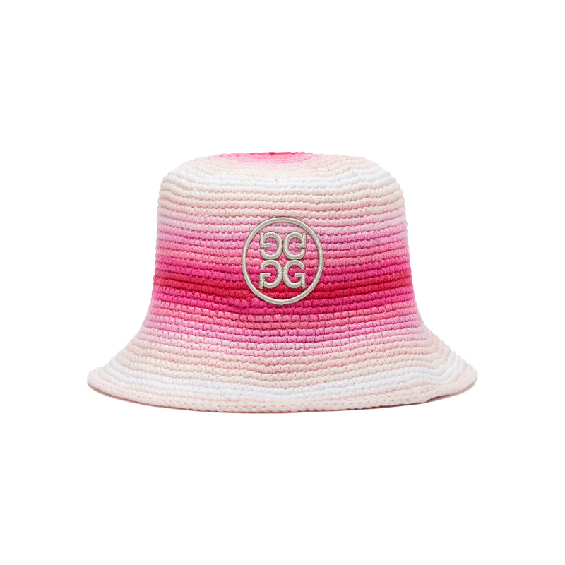 GFORE Circle G's Ombre Crochet Women's Bucket Hat (Day Glow Pink)