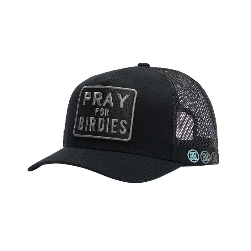 GFORE Pray For Birdies Cotton Twill Trucker Men's Cap (Onyx)