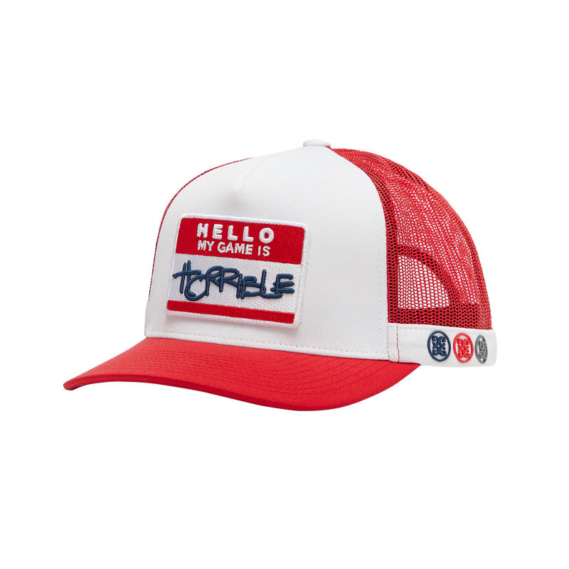 GFORE Hello Interlock Knit Trucker Men's Cap (Snow)