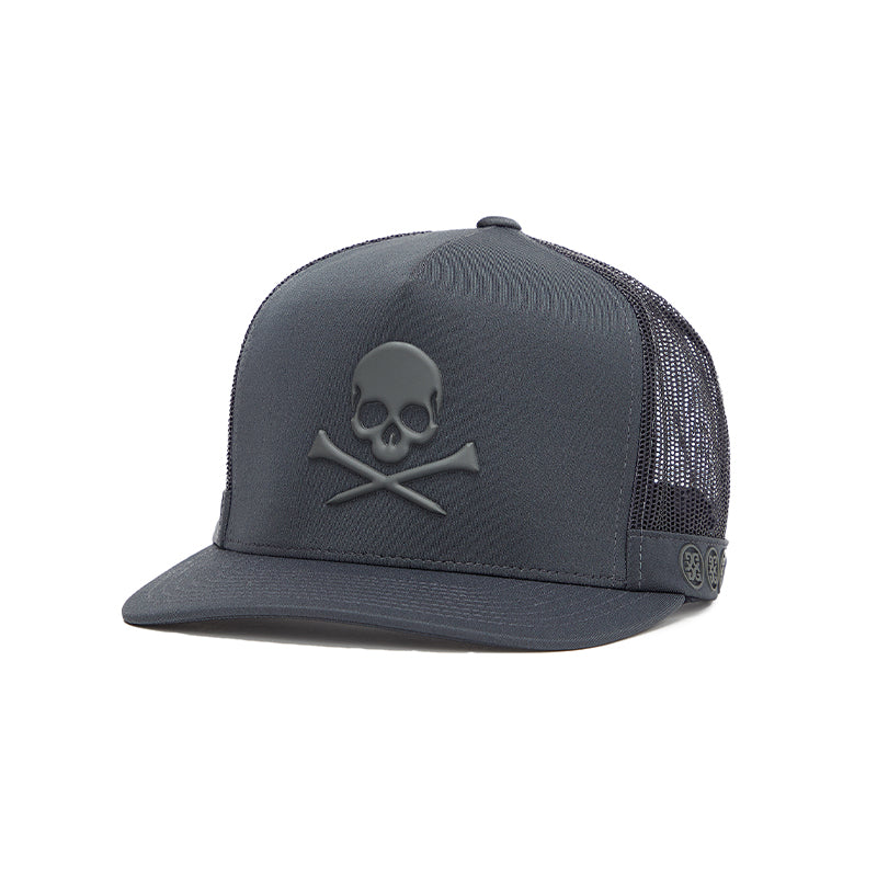 GFORE Monochrome Skull & Tees Trucker Men's Cap (Charcoal)