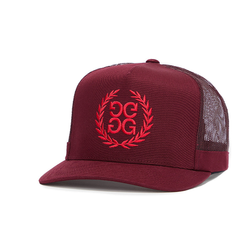 GFORE Wreath Cotton Twill Tall Trucker Men's Cap (Rhubarb)