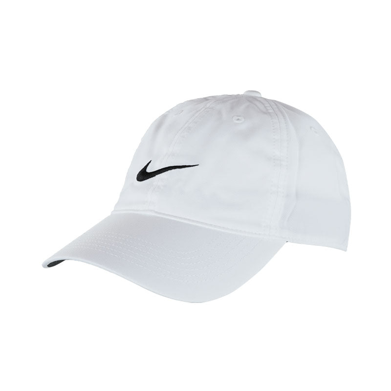 NIKE Dri-FIT Club Structured Swoosh Unisex Cap (White/Black)
