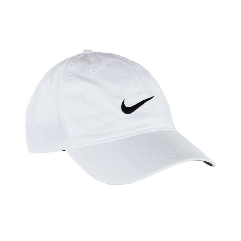 NIKE Dri-FIT Club Structured Swoosh Unisex Cap (White/Black)