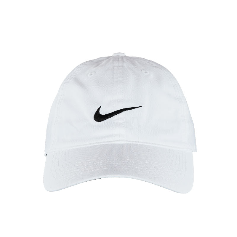 NIKE Dri-FIT Club Structured Swoosh Unisex Cap (White/Black)