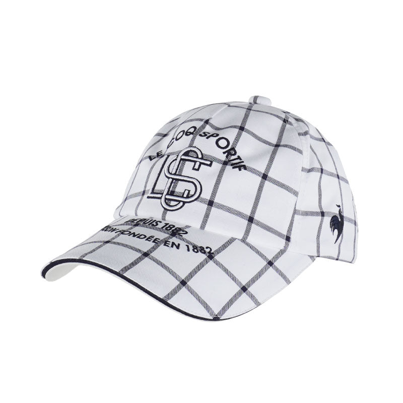 LE COQ SPORTIF GOLF Checkered Women's Cap (White)