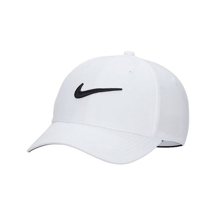 NIKE Dri-FIT Club Structured Swoosh Unisex Cap (White/Black)
