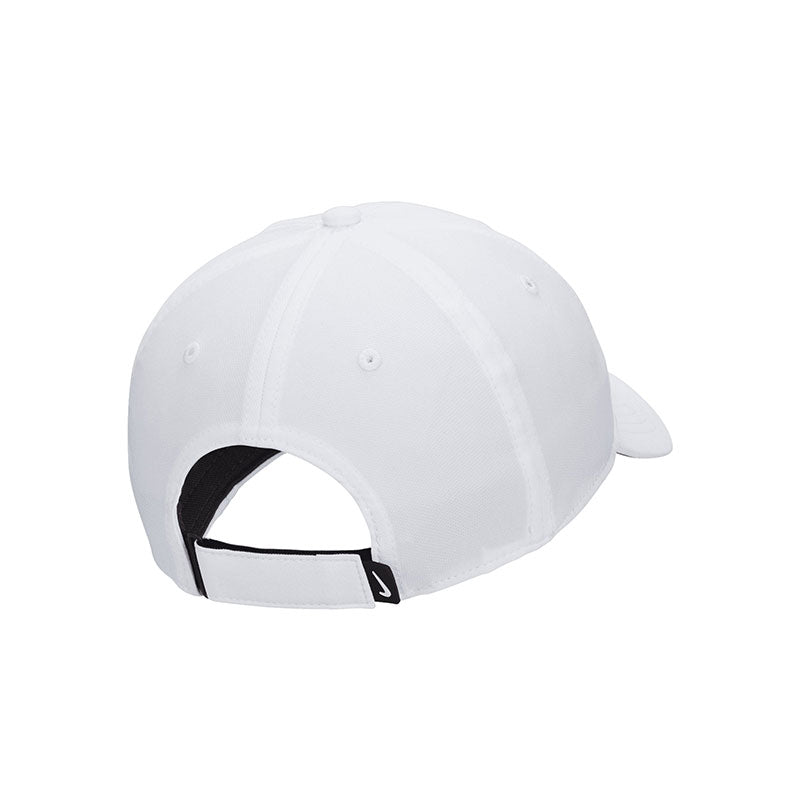 NIKE Dri-FIT Club Structured Swoosh Unisex Cap (White/Black)