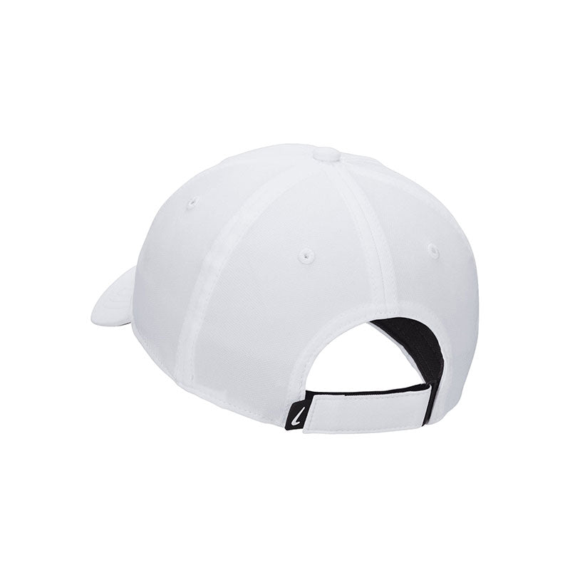 NIKE Dri-FIT Club Structured Swoosh Unisex Cap (White/Black)