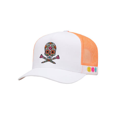 GFORE Sugar Skull & Tees Trucker Men's Cap (White)