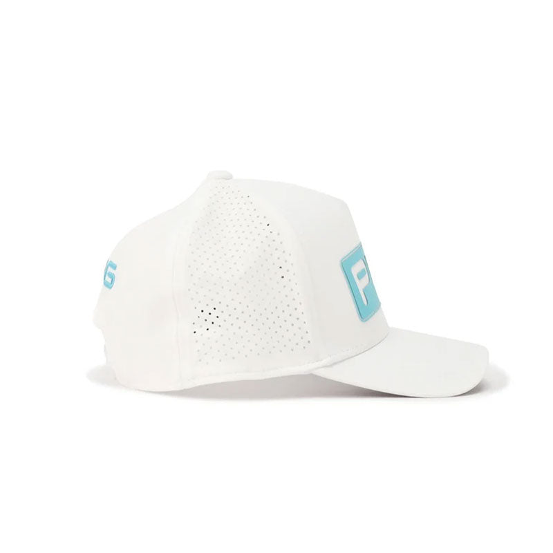 PING Tour Men's Cap (White/Turquoise)