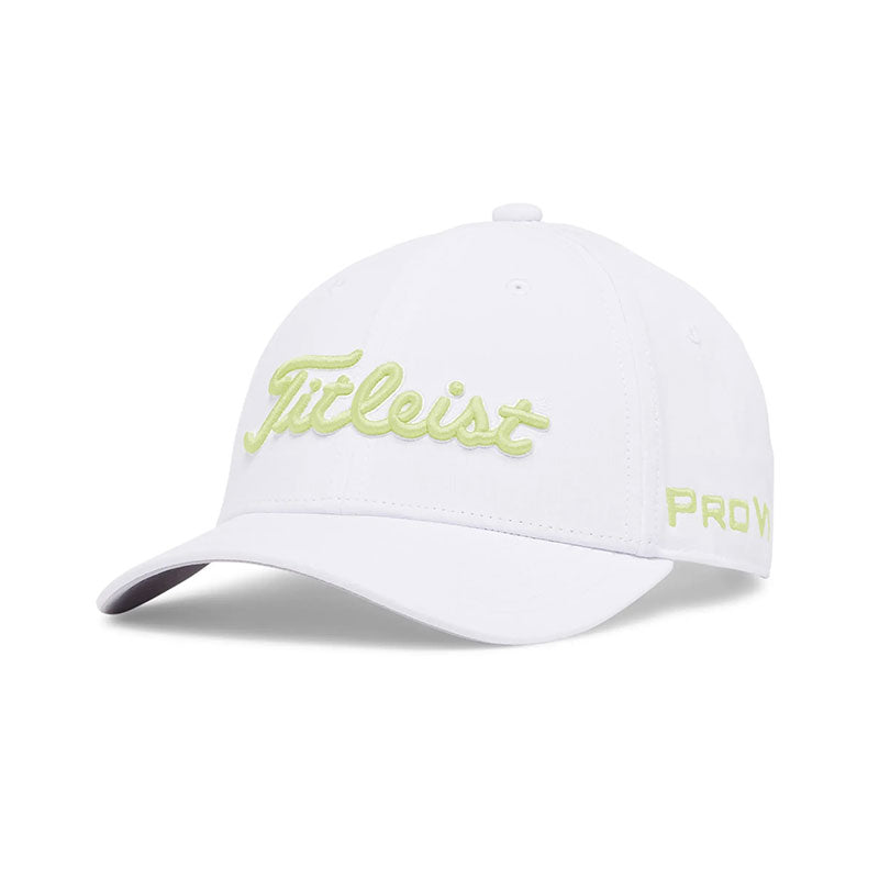 TITLEIST Tour Performance Junior Cap (White/Lime)