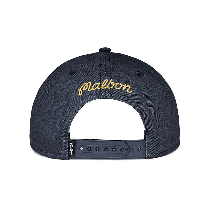 MALBON GOLF M Script Men's Snapback Cap (Blueberry)