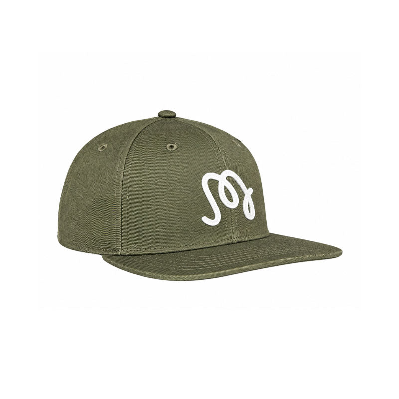 MALBON GOLF M Script Men's Snapback Cap (Military Green)
