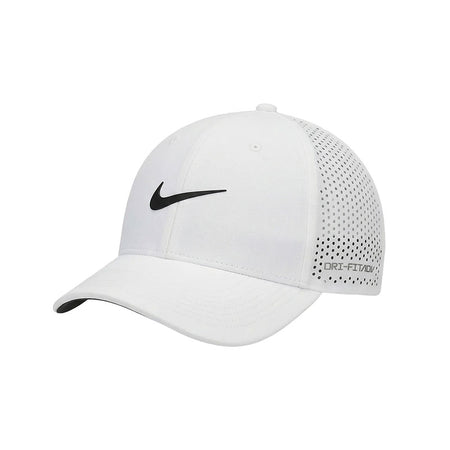NIKE Rise Dri-FIT ADV SwooshFlex Structured Men's Cap (White/Anthracite/Black)
