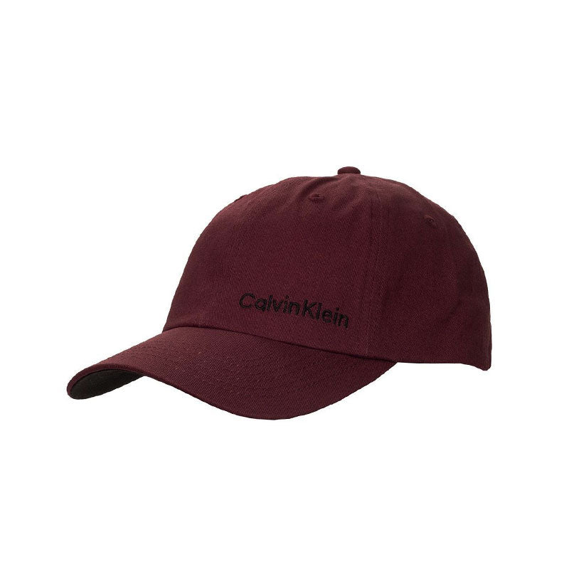CALVIN KLEIN Cotton Twill Men's Baseball Cap (Maroon)