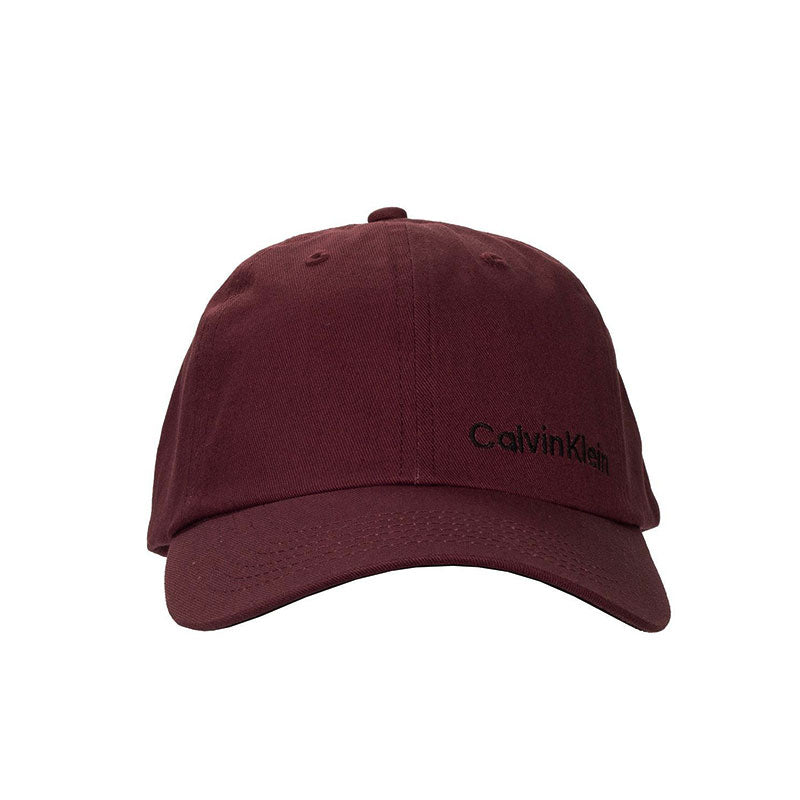 CALVIN KLEIN Cotton Twill Men's Baseball Cap (Maroon)