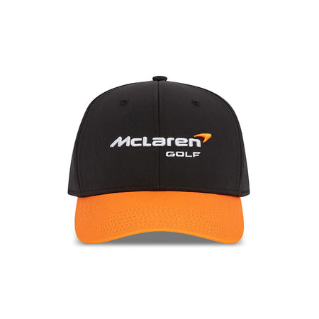 MCLAREN GOLF Apex Mid-Crown Unisex Performance Cap (Black/Orange)