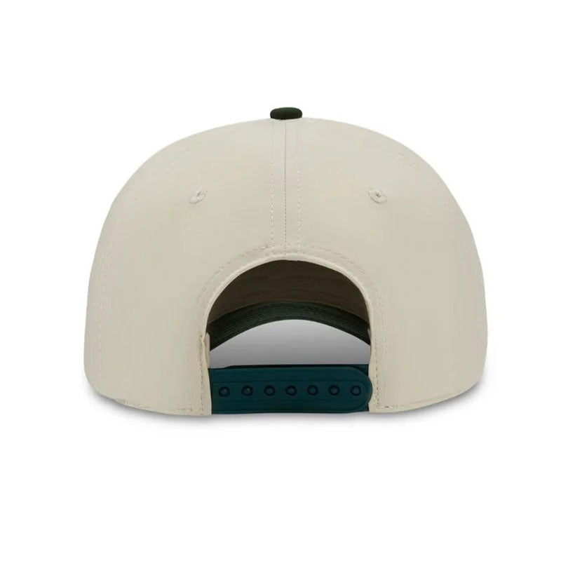 MCLAREN GOLF Apex Mid-Crown Unisex Performance Cap  (Cream/Forest)