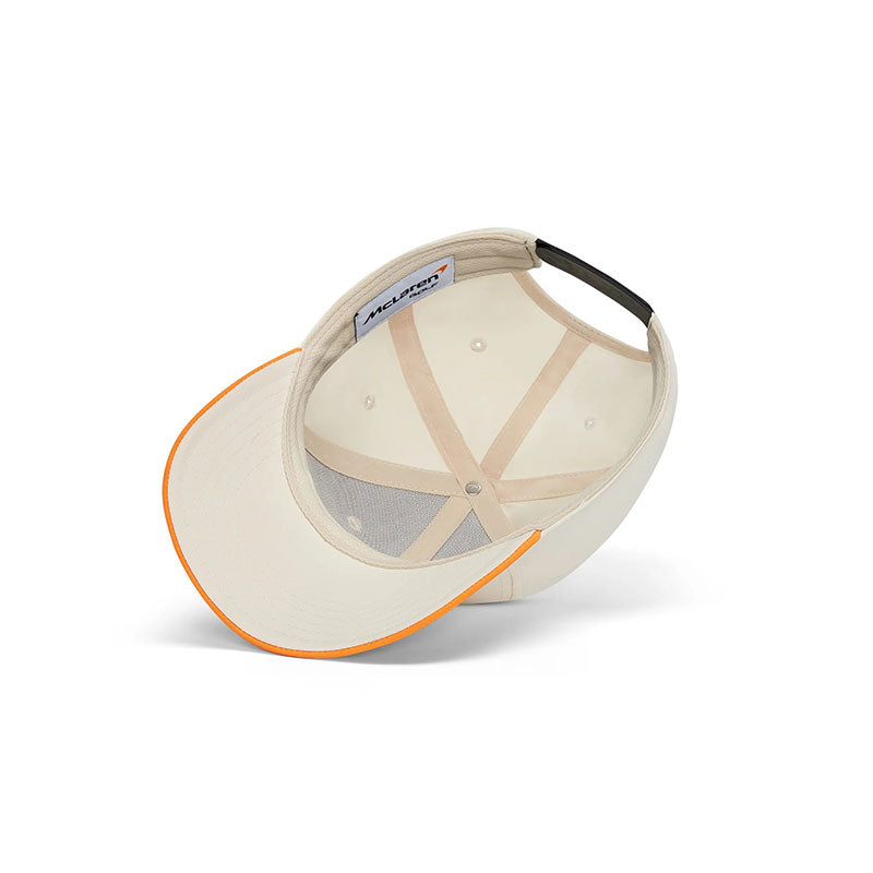 MCLAREN GOLF Apex Mid-Crown Unisex Performance Cap  (Cream/Orange)