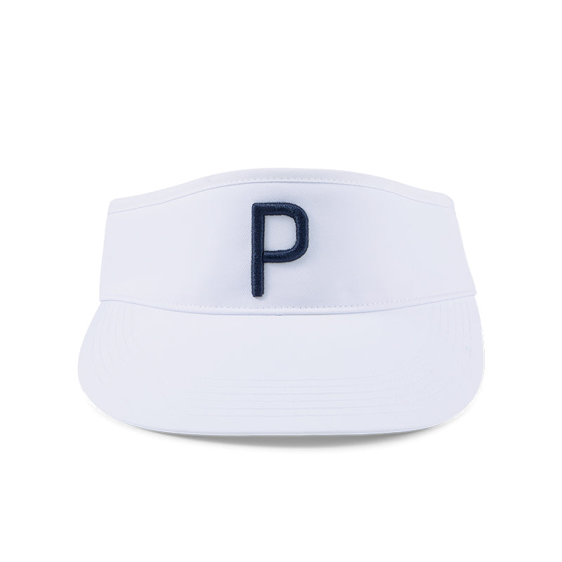 PUMA Men's Adjustable P Visor (White)