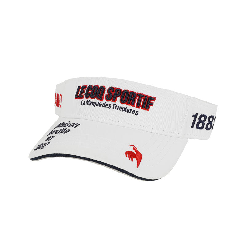 LE COQ SPORTIF GOLF Standard Logo Men's Sun Visor (White)