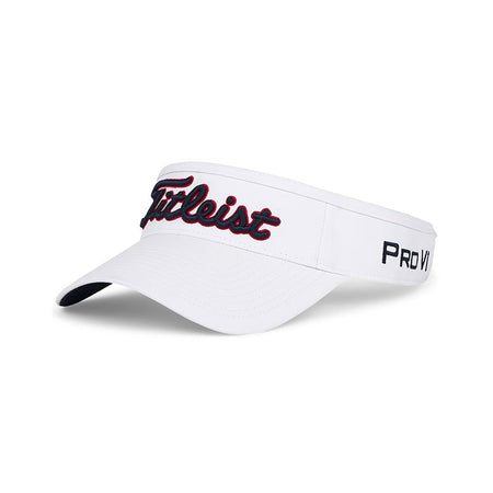 TITLEIST Tour Performance Men's Visor (White/Navy/Red)