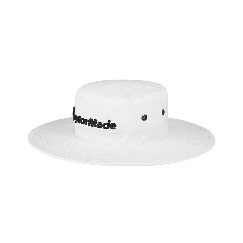 TAYLORMADE Metal Eyelit Printed Pattern Men's Bucket Hat (White)