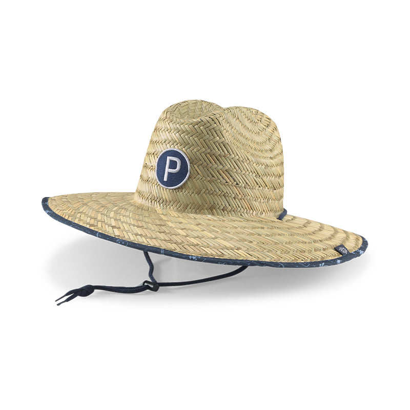 PUMA Straw Sunbucket P Men's Hat (White/Navy)