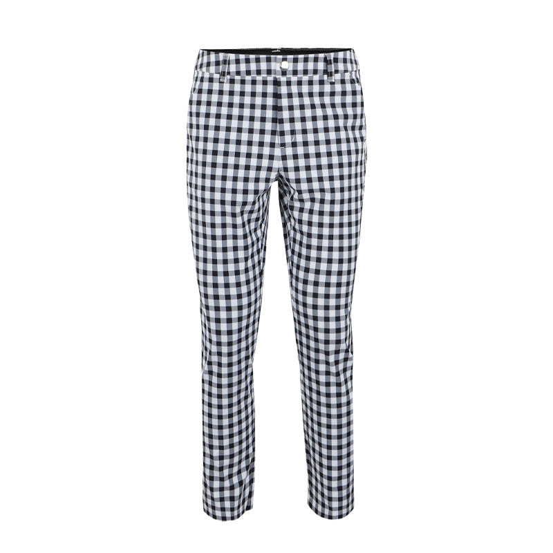 LE COQ SPORTIF GOLF Gingham 9/10 Women's Pants (Black)