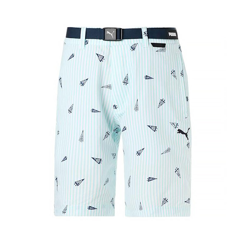PUMA Flag Printed Seersucker Men's Shorts (Tropical Aqua)