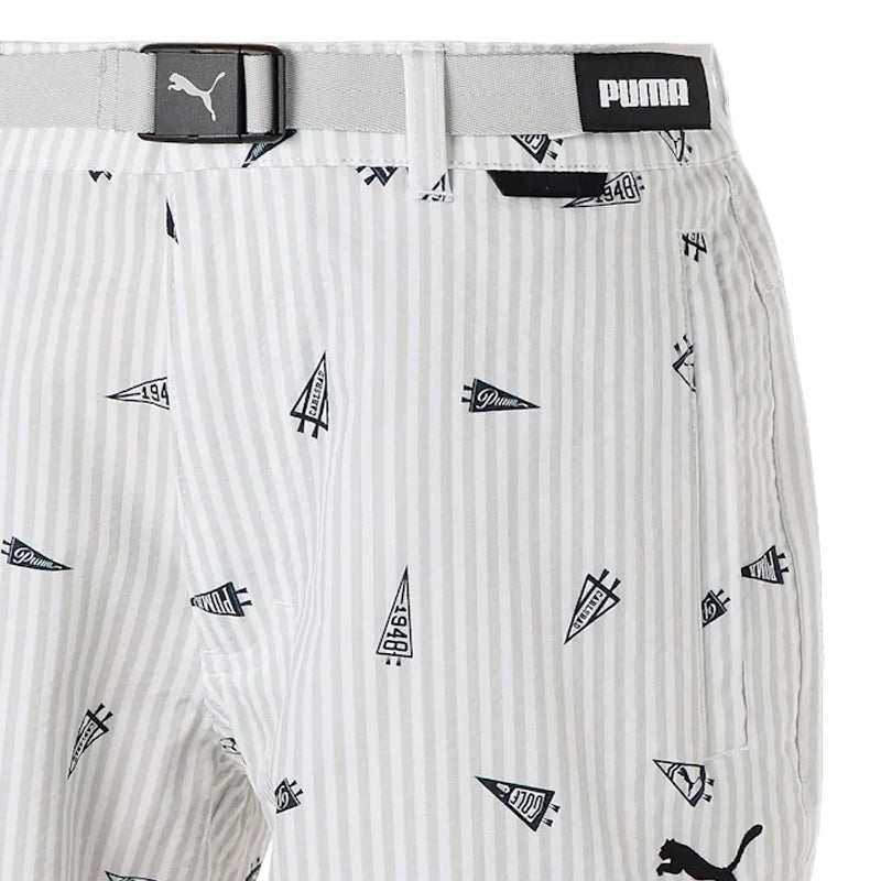 PUMA Flag Printed Seersucker Men's Shorts (Light Grey)