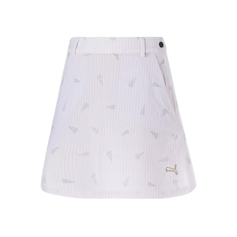 PUMA Flag Printed Seersucker Skirt (Pearl Pink)