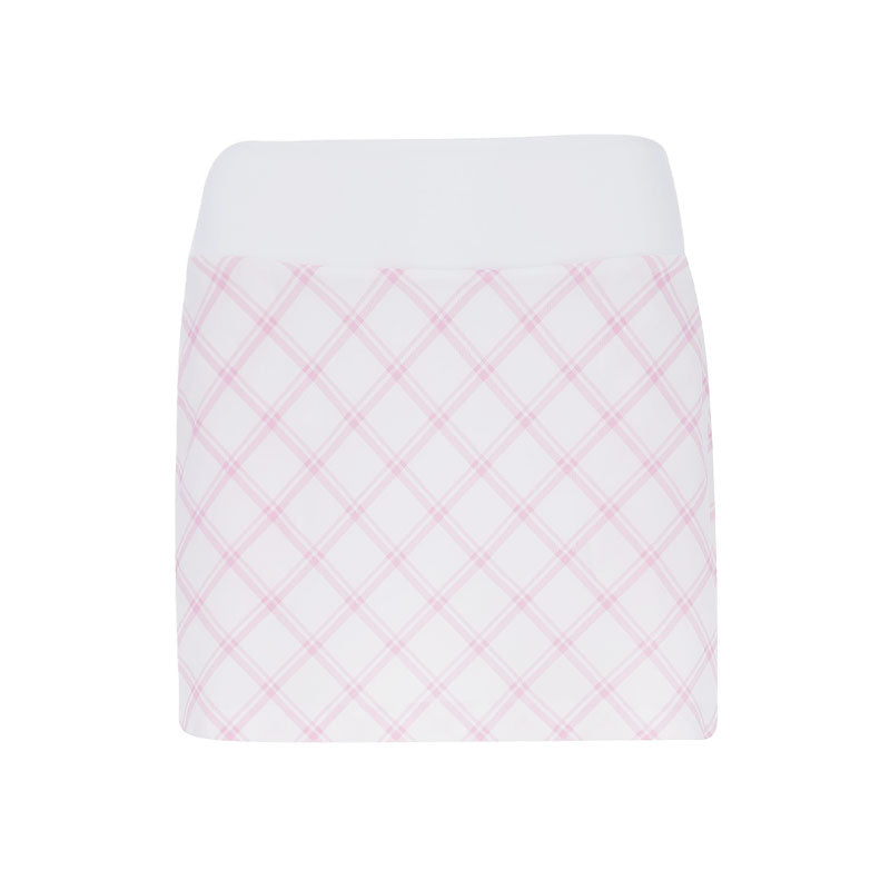 PUMA Blake Plaid Skirt (White/Pink)