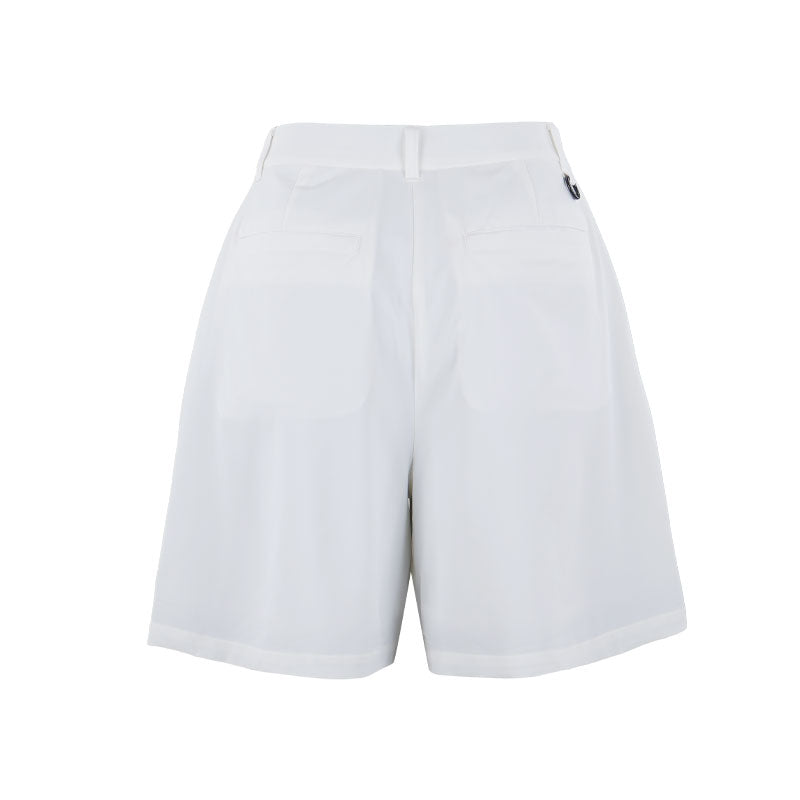 LE COQ SPORTIF GOLF Women's Pleated Shorts (White)
