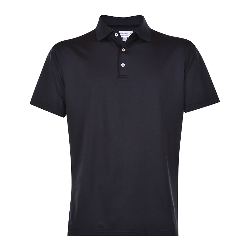 PETER MILLAR Solid Performance Men's Polo (Black)