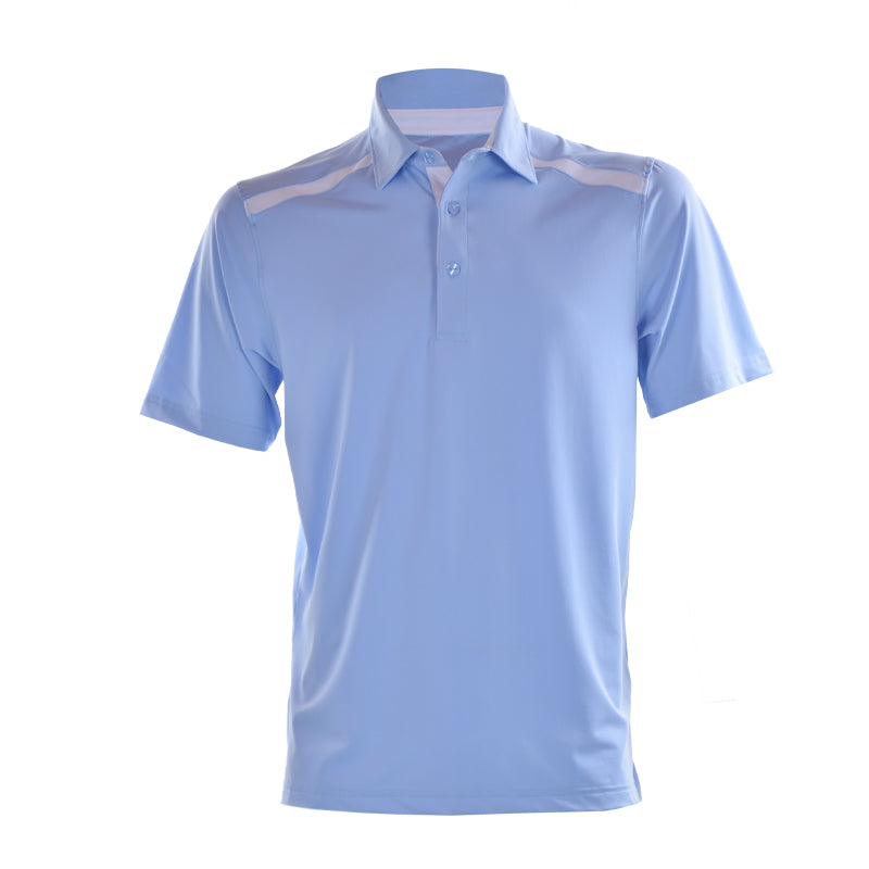 CUTTER & BUCK Poly Men's Polo (Light Blue/White)