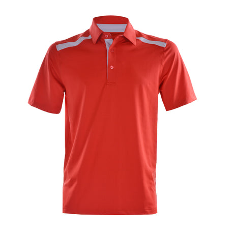 CUTTER & BUCK Poly Men's Polo (Red/Silver)