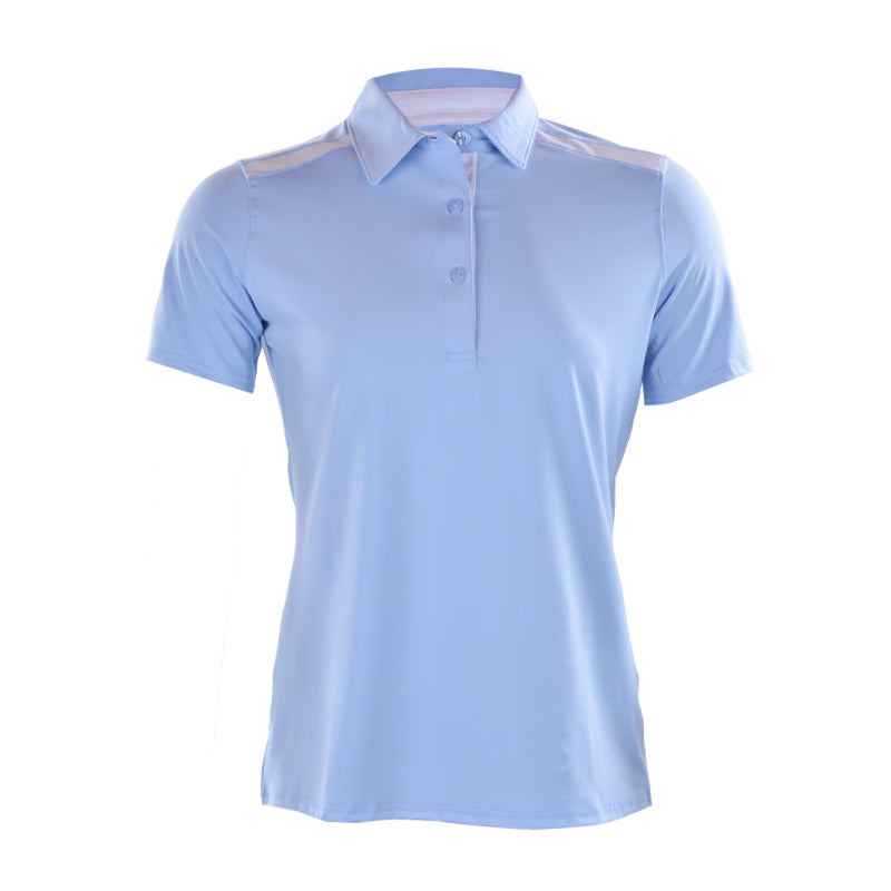 CUTTER & BUCK Poly Women's Polo (Light Blue/White)