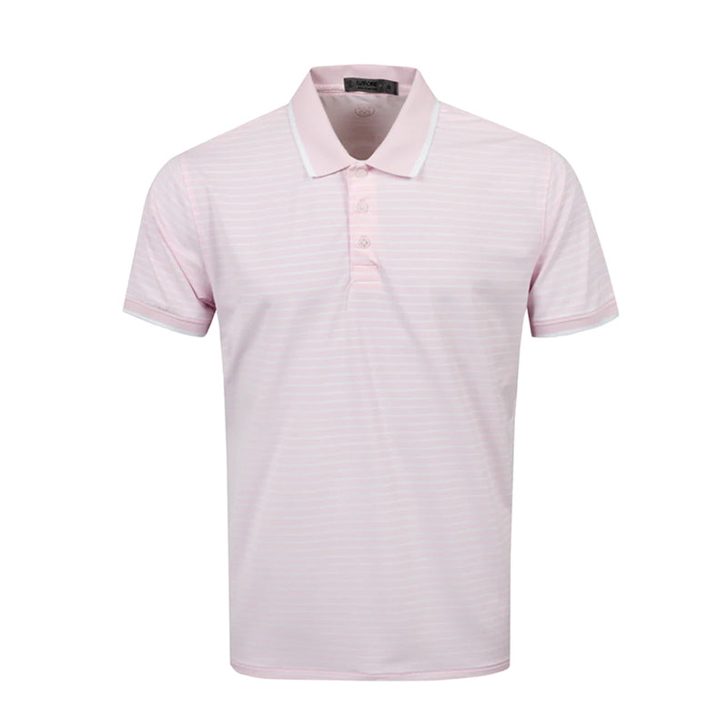 GFORE Perforated Stripe Men's Polo (Blush)