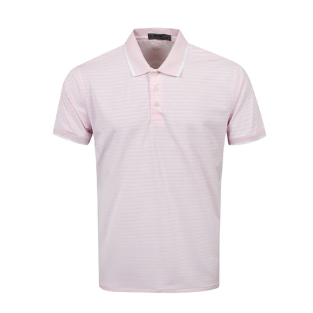 GFORE Perforated Stripe Men's Polo (Blush)