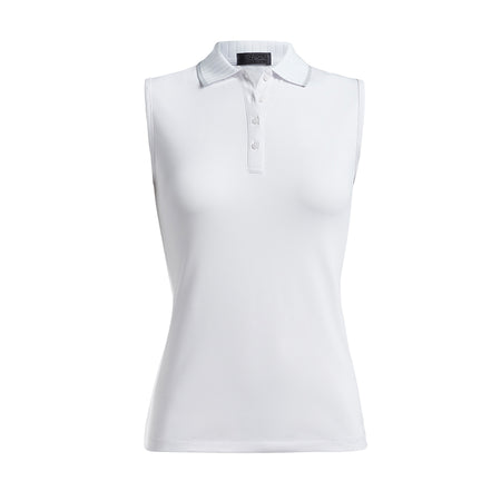 GFORE Pleated Women's Sleeveless Polo (Snow)